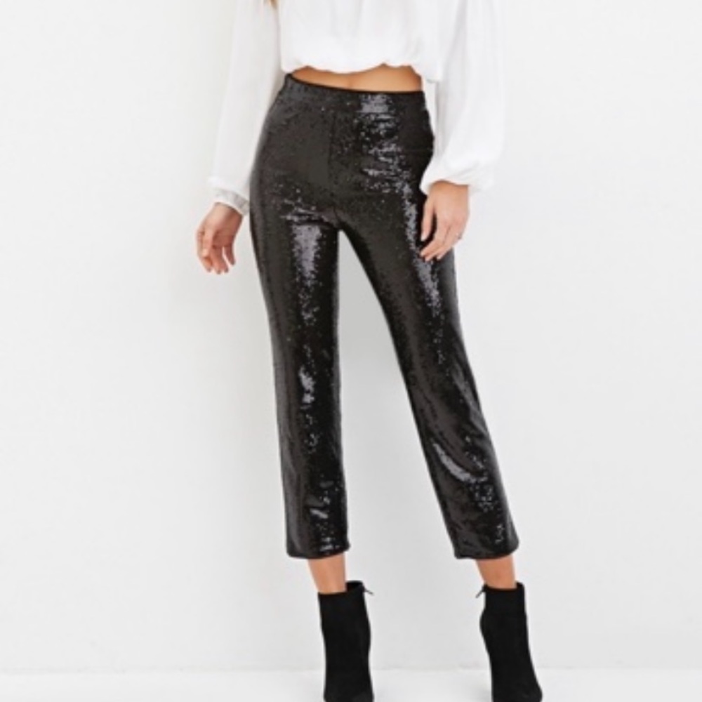Sequined Capri Pants